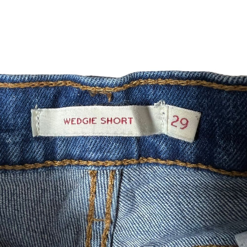 Levi’s 501 Blue Wedgie Cuffed Denim Shorts - Picture 7 of 8